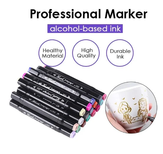 Kit de Canetas Artísticas Dupla Ponta – 24 Cores Vibrantes 🎨✨