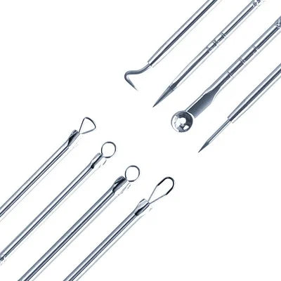 Kit Extrator de Cravos e Espinhas ProSkin™ – 4 Ferramentas em Aço Inoxidável