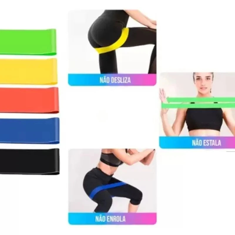 Kit Faixas Elásticas de Resistência – Treino Completo em Qualquer Lugar