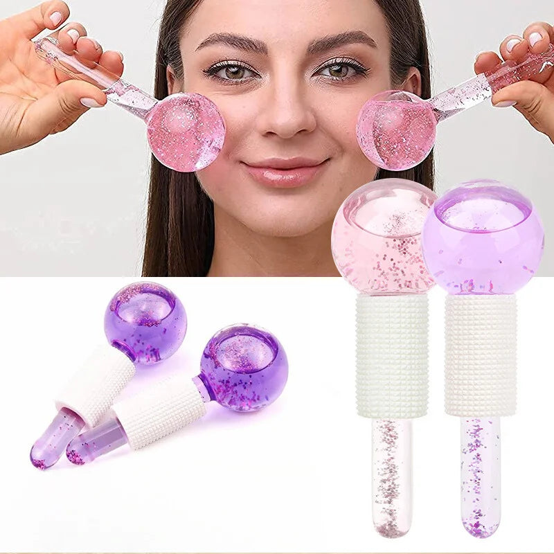 Ice Glow™ – Esferas Crioterápicas para Massagem Facial Revitalizante