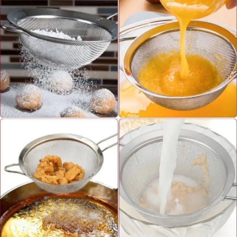 Kit Peneiras Inox Premium – 3 Tamanhos (P, M, G) para Cozinha 🍲✨