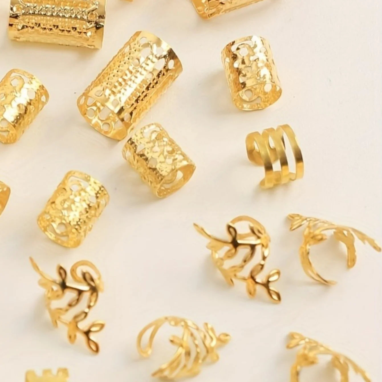 Kit de Anéis para Tranças - Elegance Metal – 40pcs