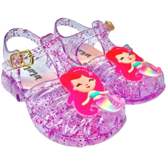 Sandália Infantil Sereia Brilhante – Conforto e Magia para os Pezinhos! 🧜‍♀️✨