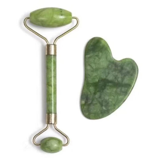 Kit Rolo Jade & Gua Sha GlowStone™ – Massagem Facial Rejuvenescedora