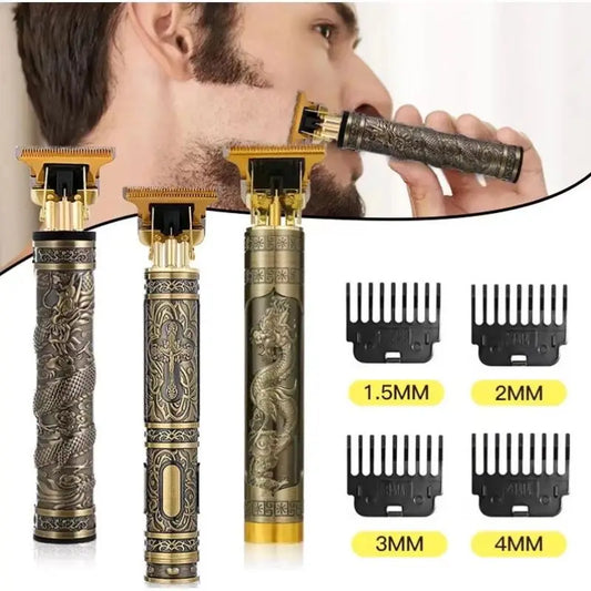 Máquina de Cortar Cabelo e Acabamento T9 Vintage™ - Sem Fio e Profissional