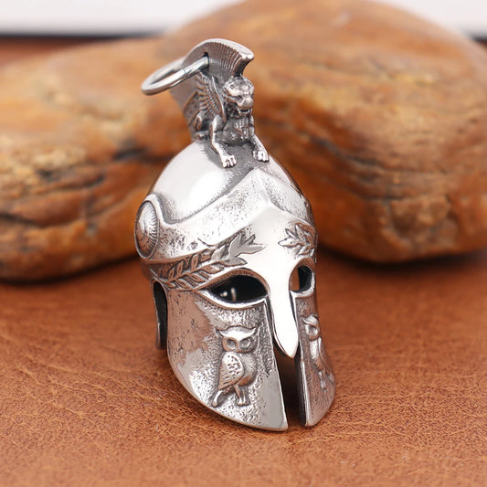 Amuleto Espartano – Pendente de Guerreiro Romano em Aço Inoxidável para Boa Sorte e Proteção ⚔️